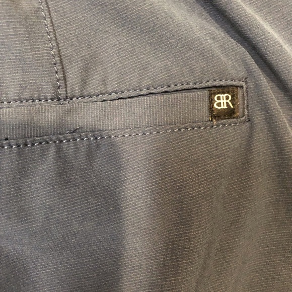 Banana Republic Mens 34 Blue Flat Front Performance Shorts Comfort Waist - Picture 3 of 5